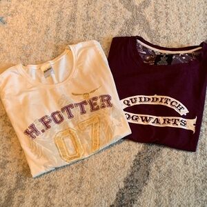 H. Potter Kids Short Sleeve Tees - White and Maroon
